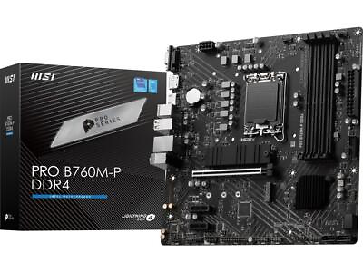 #ad MSI PRO B760M P DDR4 LGA 1700 MicroATX Intel Motherboard $89.99