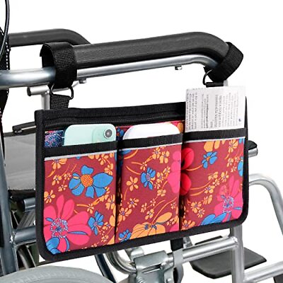 #ad Wheelchair Side Bag Armrest Accessories Storage Cup Holder for Most Walkers $15.25