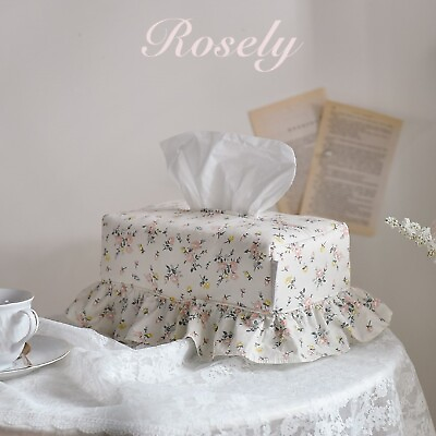#ad Rosely Frill Tissue Box Cover Tissue Refill Holder Home Deco Made in Korea $17.99