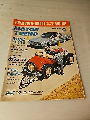 #ad Vintage 1962 August Motor Trend Magazine Road Test Fuel Injected Corvette $9.99