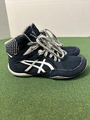 #ad Asics Snapdown 3 Blue Wrestling Shoes 1084A009 • Youth Kids Size K12 $28.99