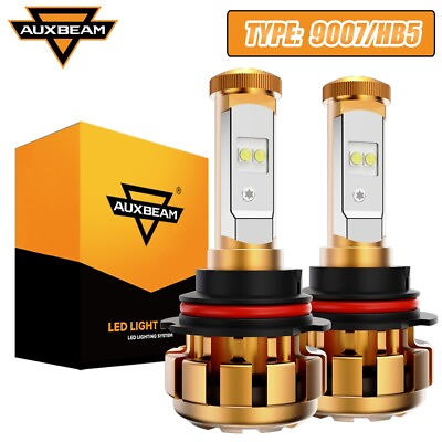 #ad AUXBEAM 6000K 9007 HB5 LED Headlight Bulb HID Kit Super Bright High Low Beam F16 $53.99