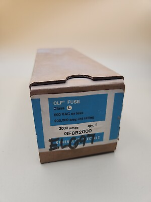 #ad GE GF8B2000 2000 Amp CLF Class L Fuse NEW SEALED 200000 AMP Int Rating $62.99
