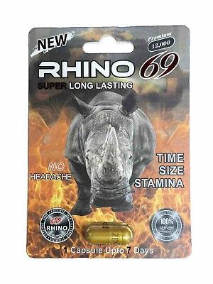 #ad Rhino 69 Super Long Lasting Twin Power Plus 1 Cap Upto 9 Days. $9.95