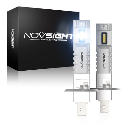 #ad NOVSIGHT LED Fog Light H1 Bulbs 6500K 80W Cool White 300% Brighter than Halogen $13.99