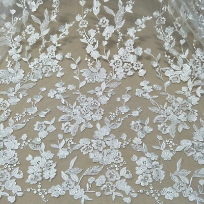 #ad Wedding Gown Dress Lace Fabric Bridal Fabric Higher Quality Bridal Lace Farbic $28.68