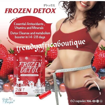 #ad X 2 Frozen Detox 💯 Natural Cleans Fat Burn. Dietary 60 Cap Per Pack $24.99