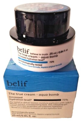 #ad Belif The True Cream Moisturizing Aqua Bomb 25 ml .84 fl. Oz Gel Hydrating FACE $12.45