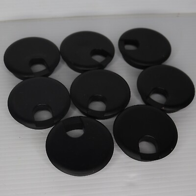 #ad 8Pcs 1 1 2 Inch Desk Wire Cord Cable Grommets Hole Cover Office PC Desk Cable Co $18.82
