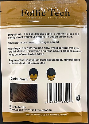 #ad Hair Fibers Dark Brown 58g Refill Thinning Hair Loss Concealer HIGHEST GRADE $12.90