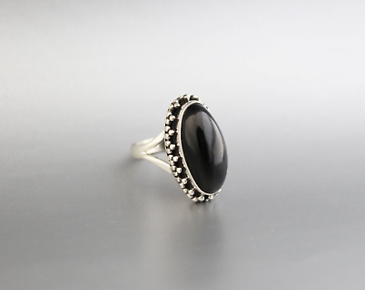 #ad Black Onyx 925 Sterling Silver Gemstone Handmade Designer Jewelry All Size SR34 $15.00
