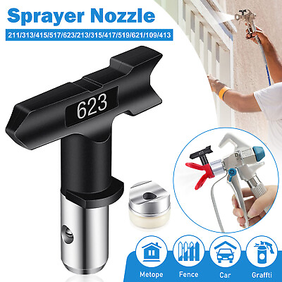#ad 1 5 Pack Airless Spray Gun Tips Nozzle for Paint Sprayer 211 315 417 623 Series $24.99