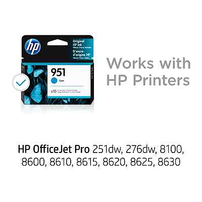 #ad HP 951 Cyan Original Ink Cartridge $24.99