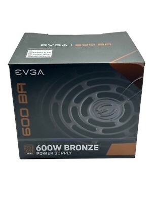 #ad EVGA Power Supply 100 BA 0600 K1 600 BR 600W 80BRONZE 12V PCI Express 120mm $44.95
