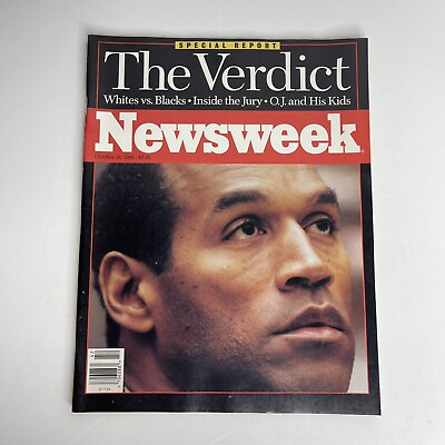 #ad Newsweek Magazine October 16 1995 OJ SIMPSON The Verdict Special Report Issue $12.00