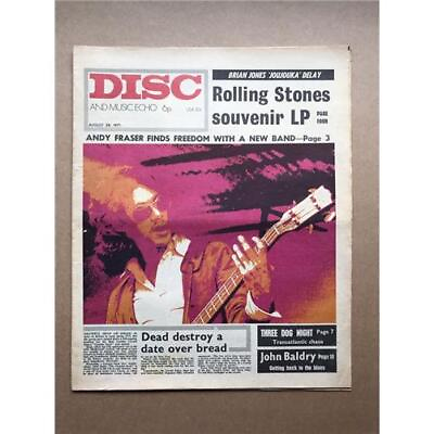 #ad FREE DISC MAGAZINE AUG 28 1971 Andy Fraser finds new band cover UK GBP 17.00