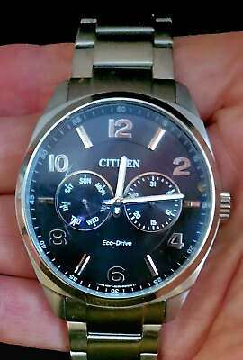 #ad CITIZEN ECO DRIVE STAINLESS STEEL WATCH JAPAN MOV#x27;T EXCELENT CONDITION $125.00