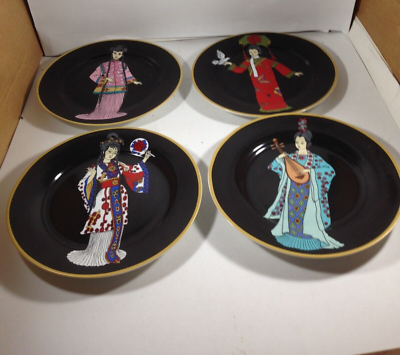 #ad Set of Ceramic Japanese Geisha Girl Plates $8.00