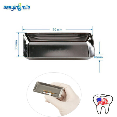 #ad Dental Mini Bur Tray Dish Dentist Surgical Instrument Scaler Tray Stainles Steel $10.16