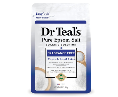 #ad Dr Teal#x27;s Pure Epsom Salt Soak Fragrance Free 4 lbs Packaging May Vary $6.95