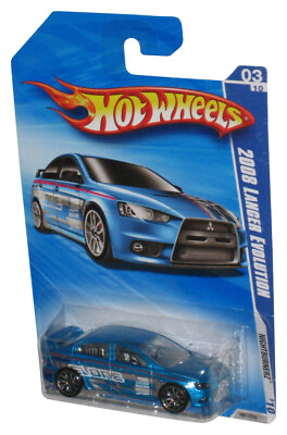 #ad Hot Wheels Nightburnerz #x27;10 03 10 Blue 2008 Lancer Evolution Car 091 240 $24.89