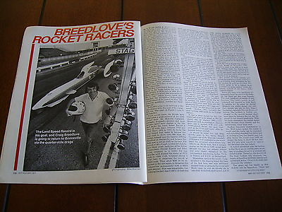 #ad 1971 CRAIG BREEDLOVE ROCKET LSR RACE CAR BONNEVILLE ORIGINAL ARTICLE $11.95