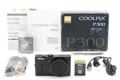 #ad Near Mint in Box Nikon COOLPIX P300 12.2MP Digital Camera Black from Japan $131.99