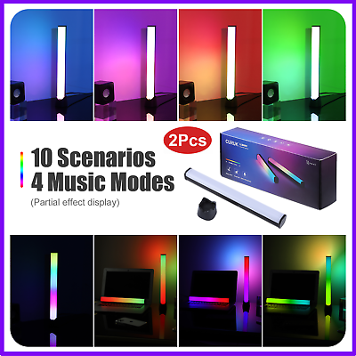 #ad LED RGB Light Bar Dimmable Smart Flow Gaming Lamp W 10 Scene amp; Music Modes Light $33.99