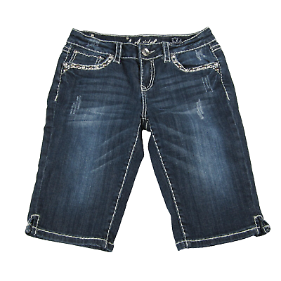 #ad LA Idol Capri Jeans Woman#x27;s Size 7 Juniors Blue Denim 30 Waist 12 Length $15.99