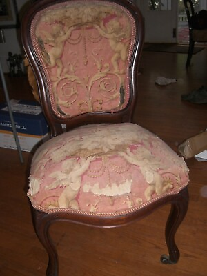 #ad Antique Parlor chair 1800#x27;s victorian side chair Rococo revival matching Pair $575.00