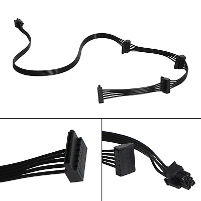 #ad 1 PC Cable PCIe GPU 6 Pin to 4 SATA Power Cable PSU fit for Corsair RM1000X UE $11.89