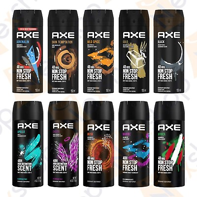 #ad AXE 48 Hour Fresh Deodorant Body Spray Fragrance for Men 150ml 1 3 6 Pack $6.99