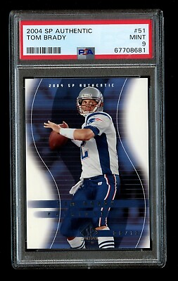 #ad 2004 Upper Deck SP Authentic Tom Brady #51 New England Patriots PSA 9 Mint $29.99