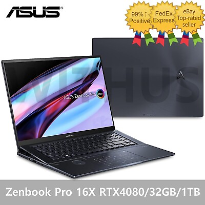 #ad ASUS Zenbook Pro 16X OLED UX7602BZ MY008X 16quot; i9 RTX4080 32GB 1TB Win11 Laptop $3704.39