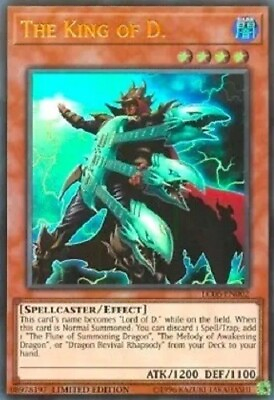 #ad Yugioh The King of D. Limited Edition Ultra Rare NM Free Holo Card $2.50