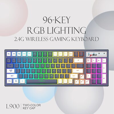 2.4Ghz Wireless Keyboard Gaming RGB Backlight With N Keys Full Anti ghosting L90 $9.89