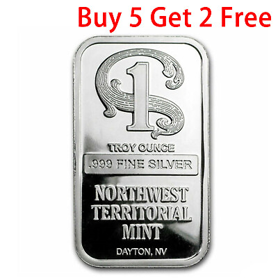 #ad Decoration Bars 1oz Northwest Territorial Mint Silver Bullion Bar Collection Art $9.98