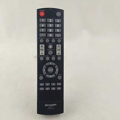 #ad SHARP LC RC1 14 LCD TV Remote Control Black OEM Excellent Open Box Condition $8.25