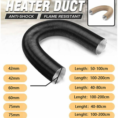 #ad 42 60 75mm Car Air Heater Ducting Pipe Hose Line for Diesel Parking Heate MF $11.09