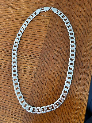 #ad New 925 sterling silver cuban link chain Necklace 24” Inches 12MM 76 GRAMS $149.00