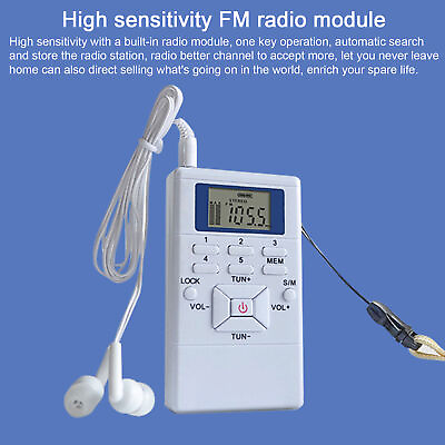 #ad Hrd 102 Mini Radio Mini Lcd Display Mini Portable Digital Radio Receiver Abs $11.22