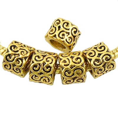 #ad 30pcs Gold Plated Beads Fit European Charm Bracelet J005 $4.97
