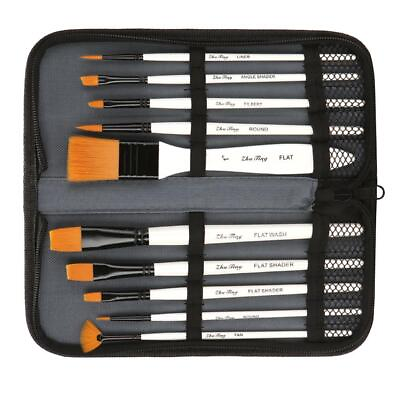 #ad Professional Brushes Set Great for Acrylic Oil 10 $12.60