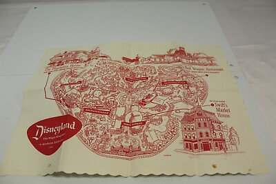 #ad Disneyland Souvenir Table Place Mat Map 16quot; x 12quot; Lot of 2 $36.64