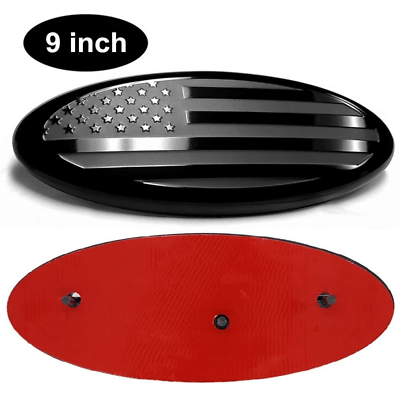 #ad 9inch For Ford F150 F350 2005 14 FRONT GRILLE Emblem TAILGATE US Flag Oval Badge $12.49
