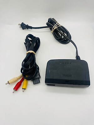 #ad Nintendo 64 N64 OEM Authentic Original Power Supply Cord AV Cable Set READ $22.99