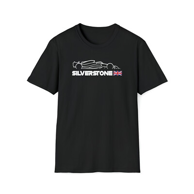 #ad USA Silverstone British GP F1 Formula One Racing Silhouette T Shirt Tee $25.00