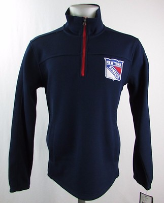 #ad New York Rangers NHL Men#x27;s 1 4 Zip Pullover Bonded Track Jacket $29.96