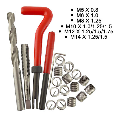 #ad Metric Thread Repair Insert Kit M5 M6 M8 M10 M12 M14 Helicoil Pro Coil Tool Y6W2 $20.98