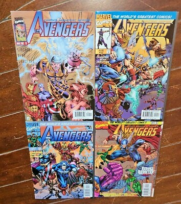 #ad Avengers Vol. 2 #9 thru #12 1997 Marvel : Free Shipping $9.50